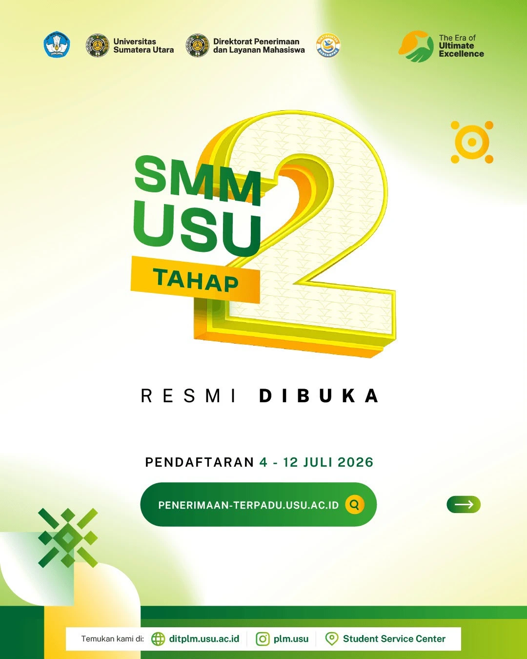 USU Buka Seleksi Mahasiswa Mandiri Tahap II